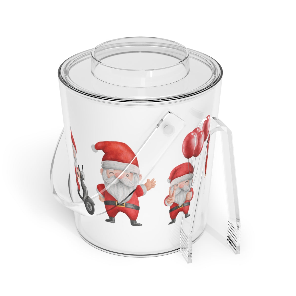 Christmas Santas Ice Bucket with Tongs