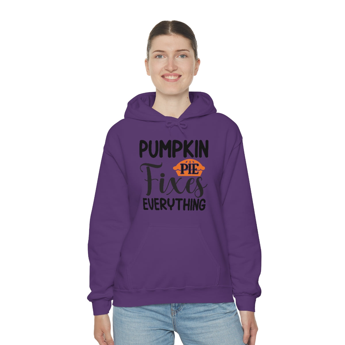 Pumpkin Pie Fixes Everything Unisex Heavy Blend™ Hooded Sweatshirt