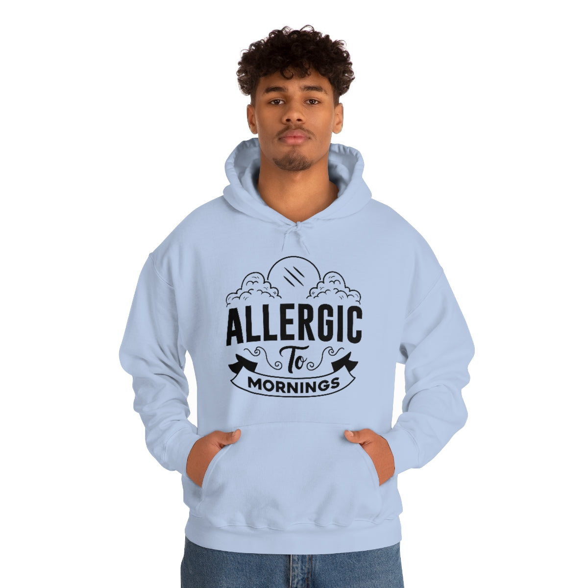 Allergic To Mornings Unisex Heavy Blend™ Hooded Sweatshirt