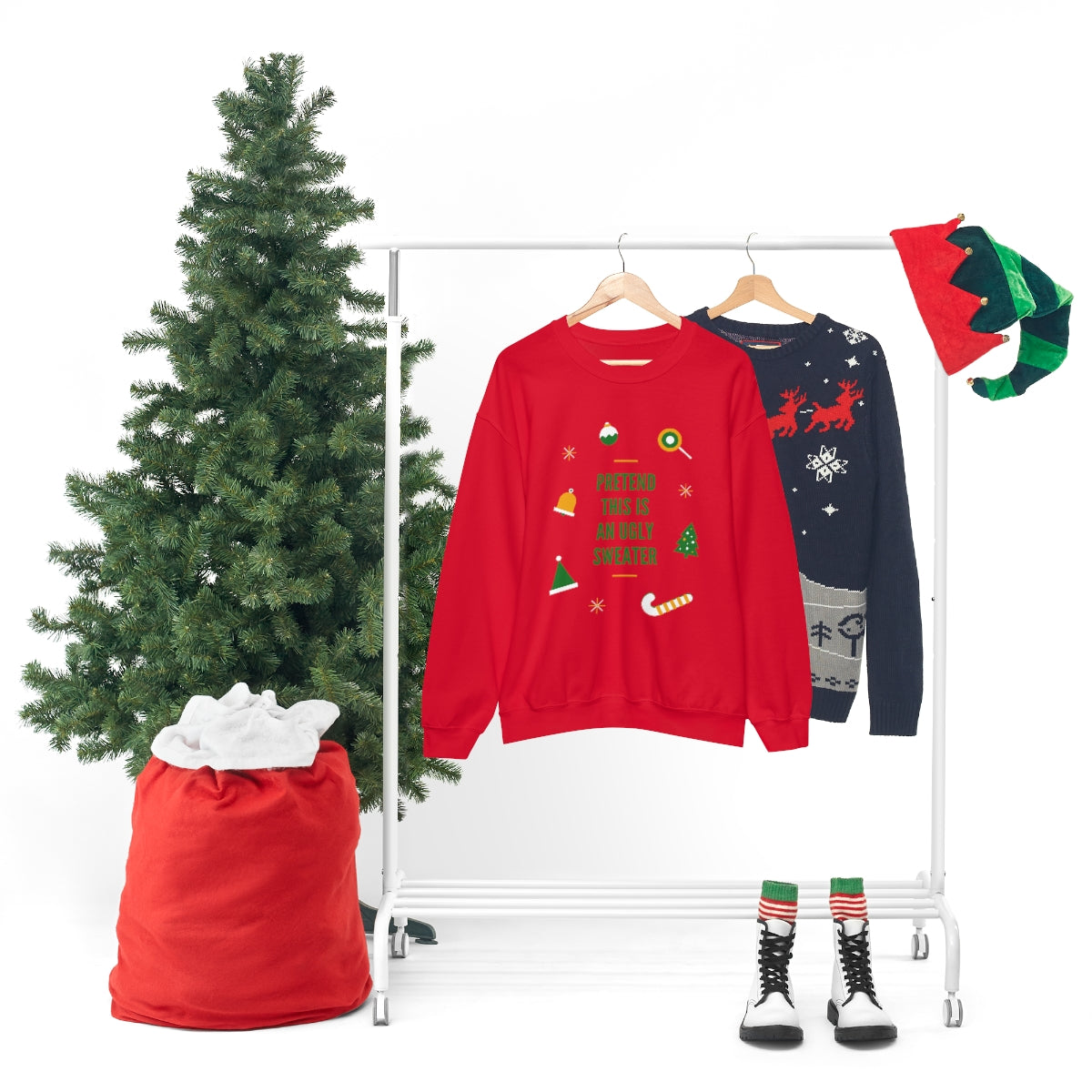 Pretend This is An Ugly Sweater Unisex Heavy Blend™ Crewneck Sweatshirt