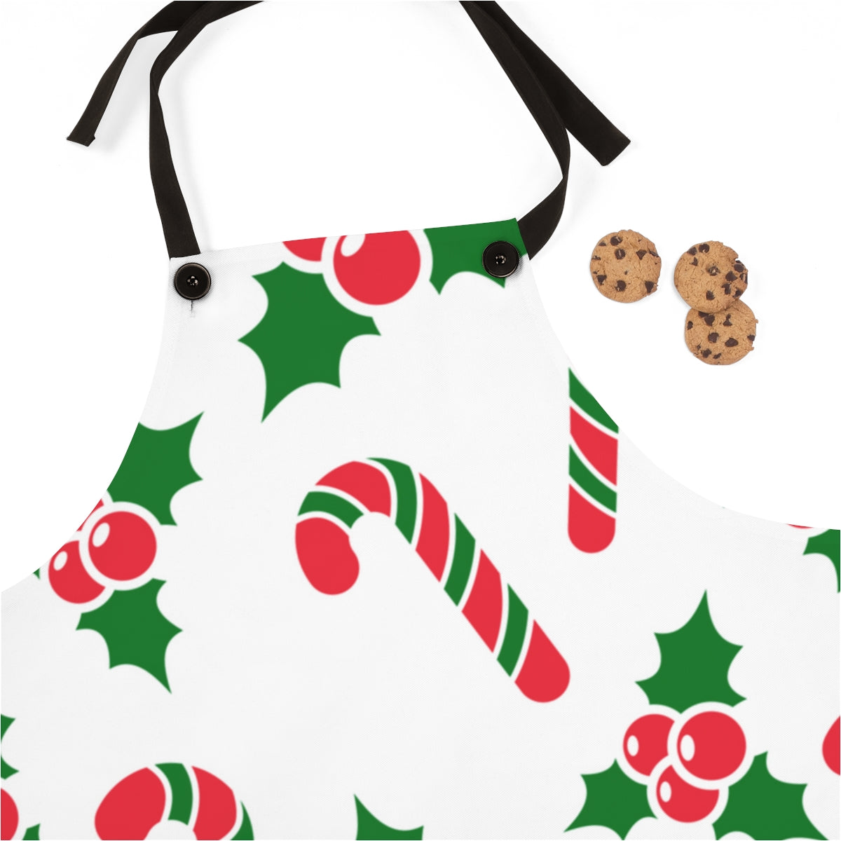 Candy Canes & Holly Christmas Apron