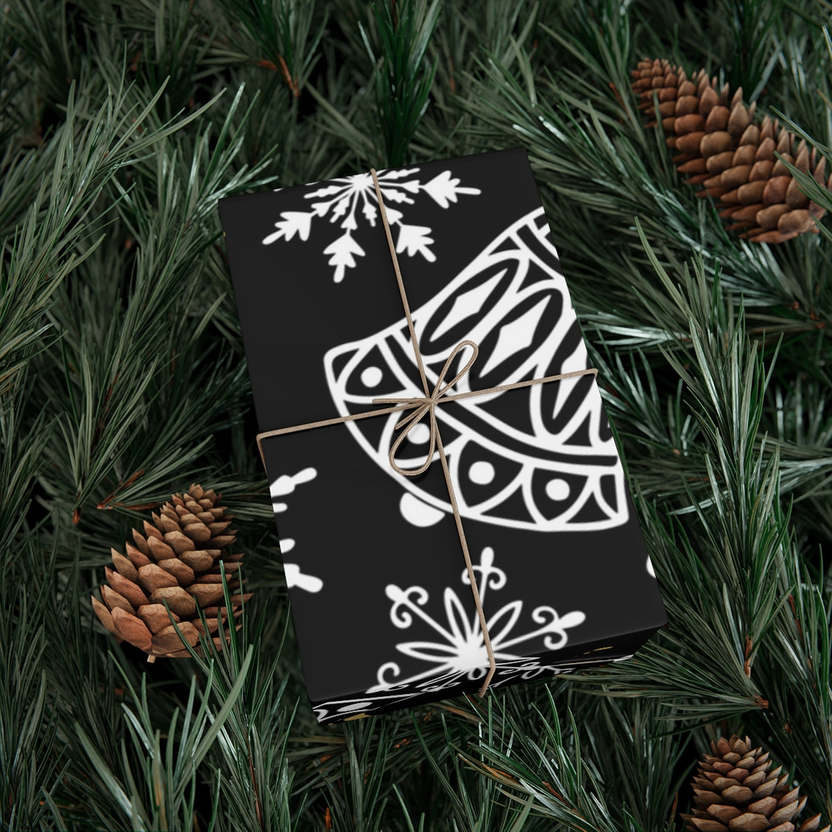 Black & Gold Christmas Gift Wrap Papers