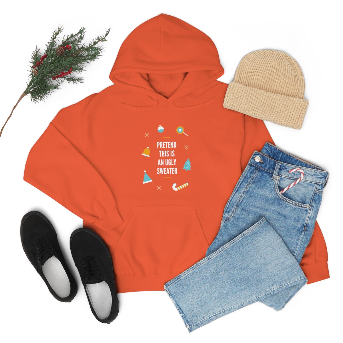 Pretend This is an Ugly Sweater Unisex Heavy Blend™ Hooded Sweatshirt