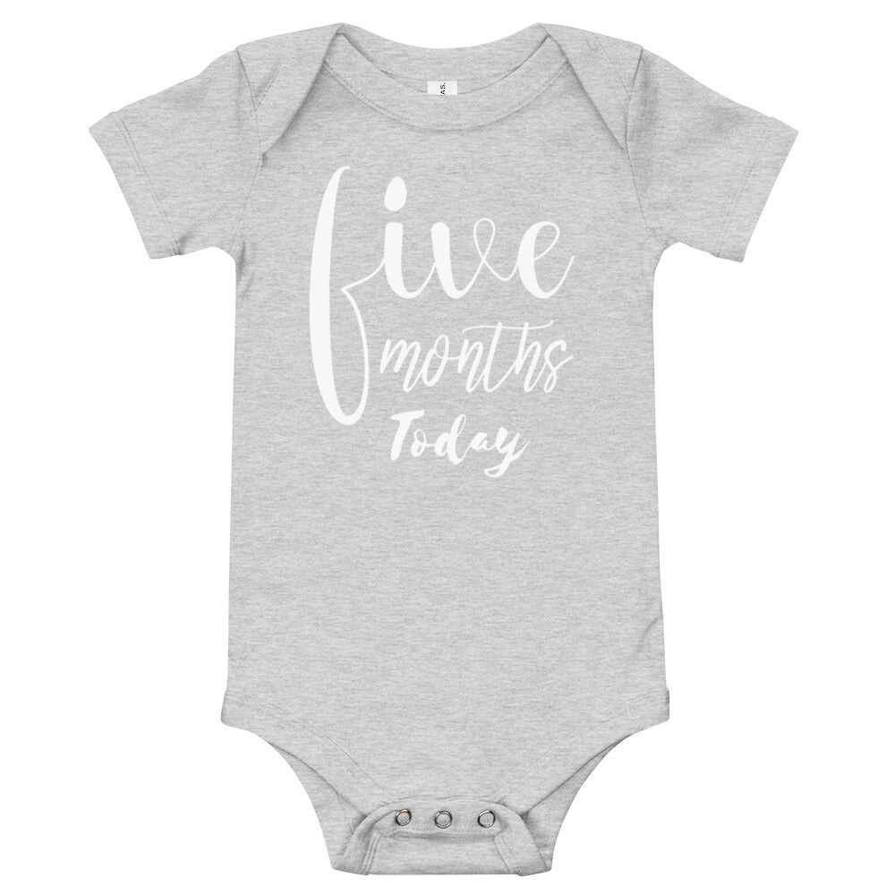 Five Months Today Baby short sleeve one piece jumpsuit