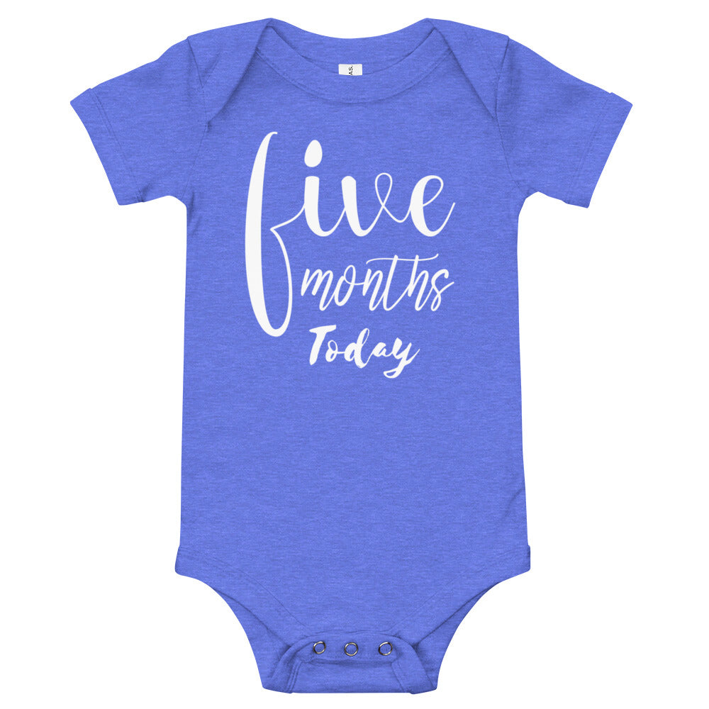 Five Months Today Baby short sleeve one piece jumpsuit