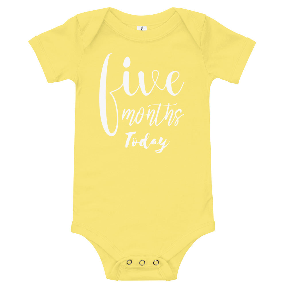 Five Months Today Baby short sleeve one piece jumpsuit