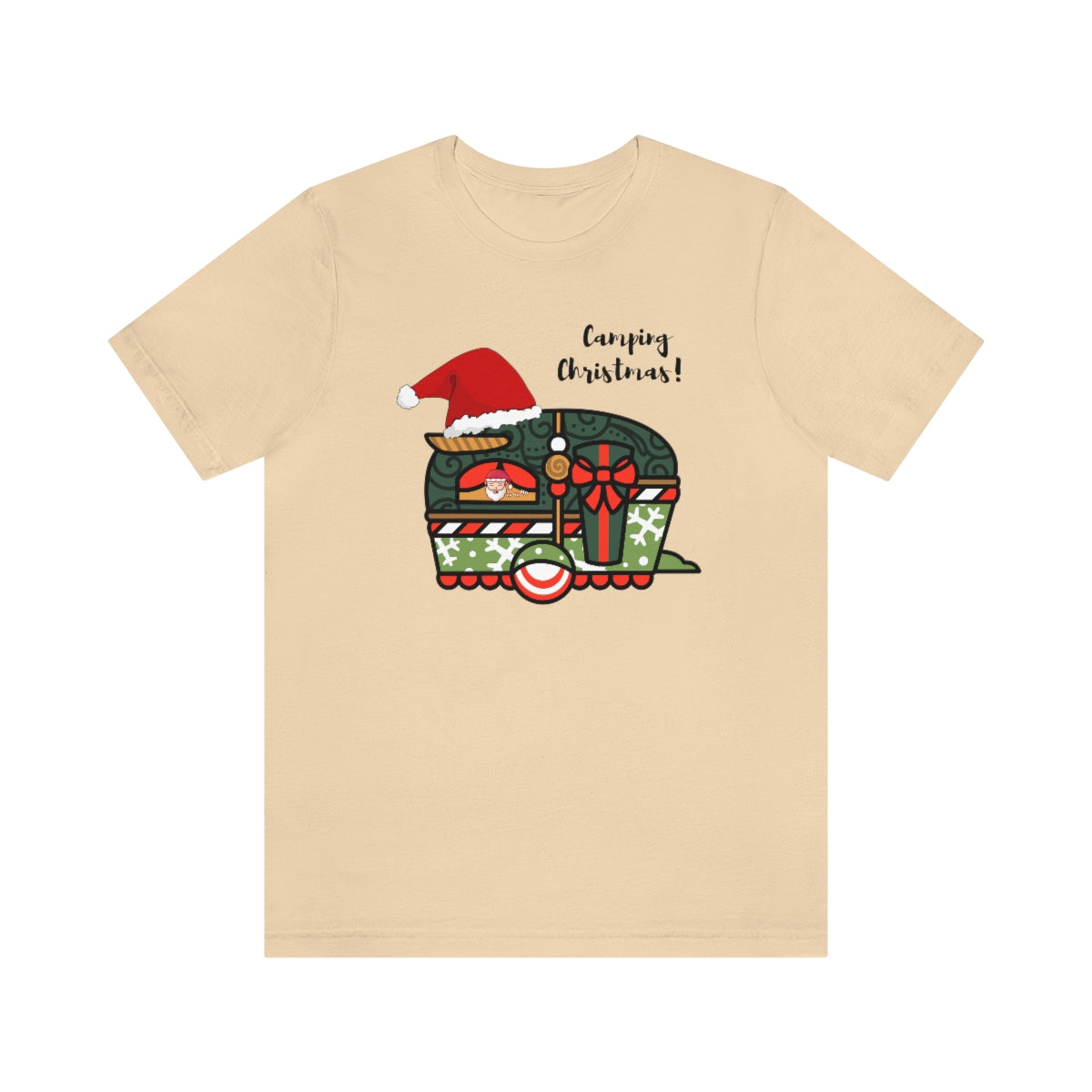 Camping Christmas Unisex Jersey Short Sleeve Tee