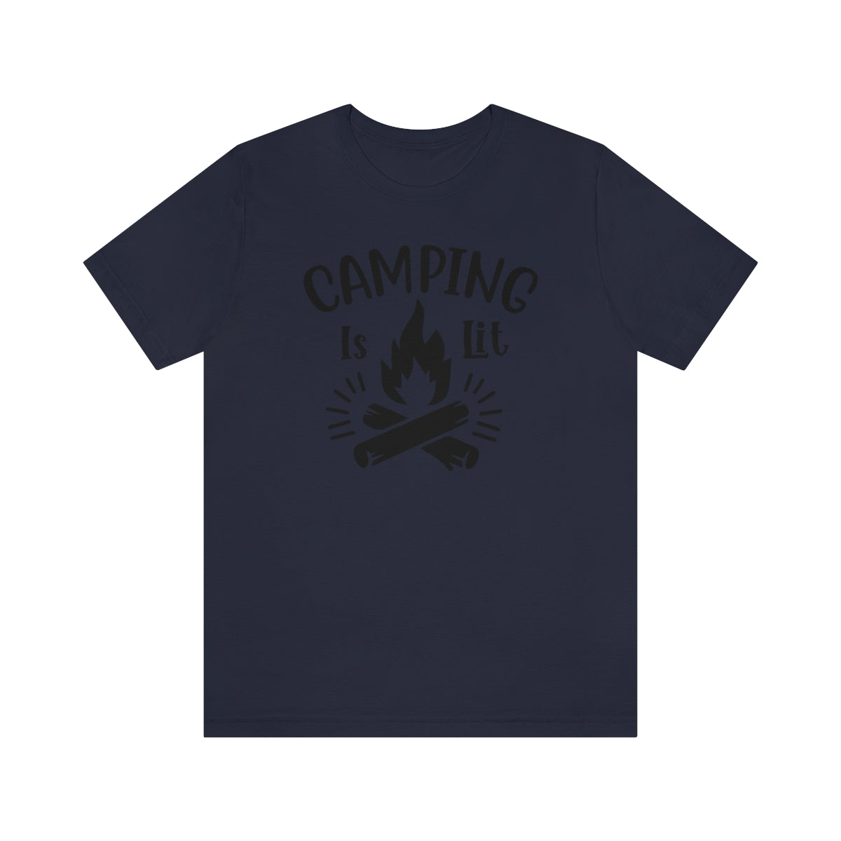 Camping is Lit Unisex Jersey Short Sleeve Tee