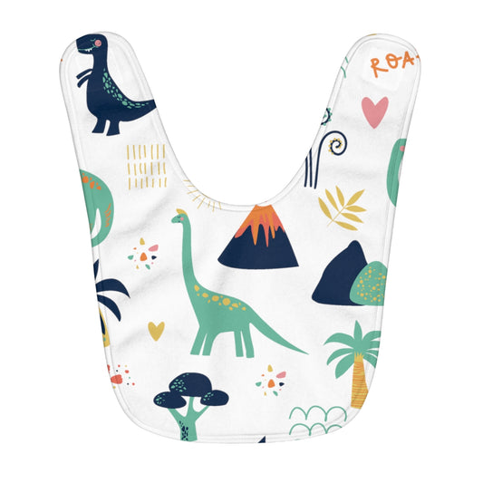 Cute Dinosaur Fleece Baby Bib