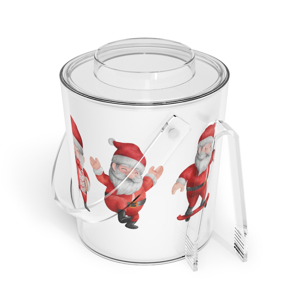 Christmas Santa Ice Bucket with Tongs