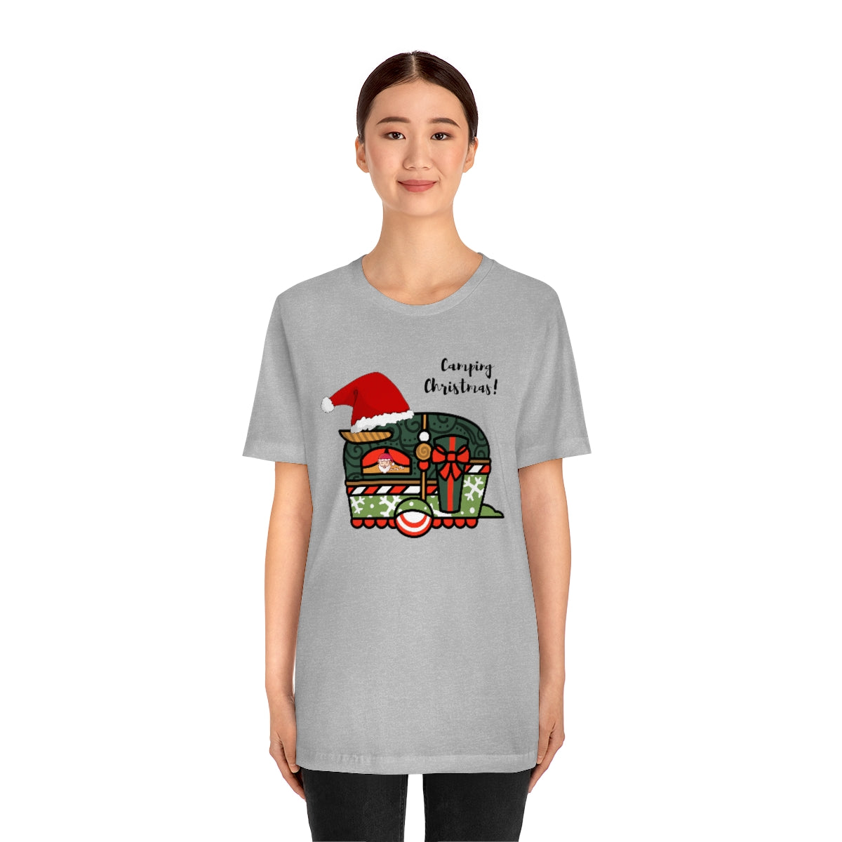 Camping Christmas Unisex Jersey Short Sleeve Tee