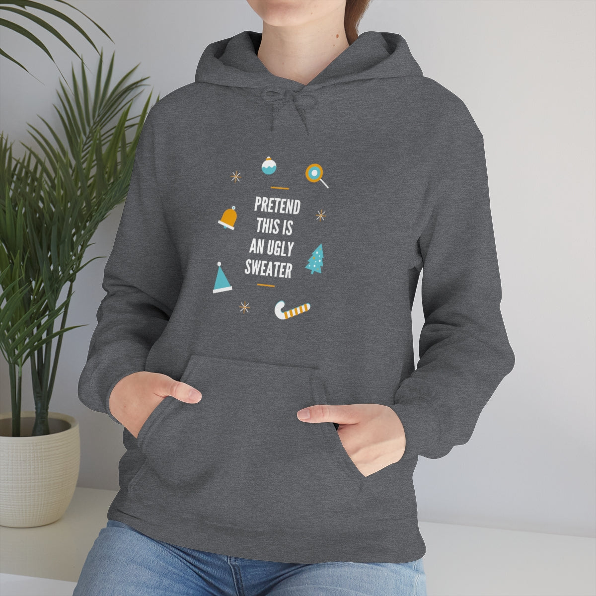 Pretend This is an Ugly Sweater Unisex Heavy Blend™ Hooded Sweatshirt