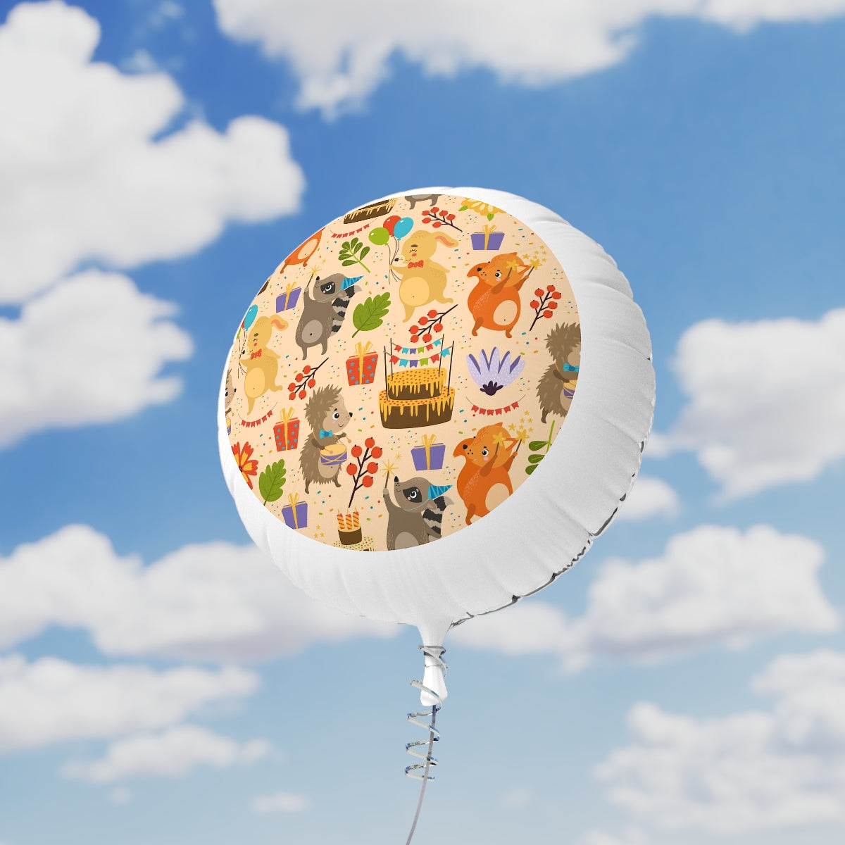 Happy Birthday Animals, Cake & Gifts Birthday Helium Balloon