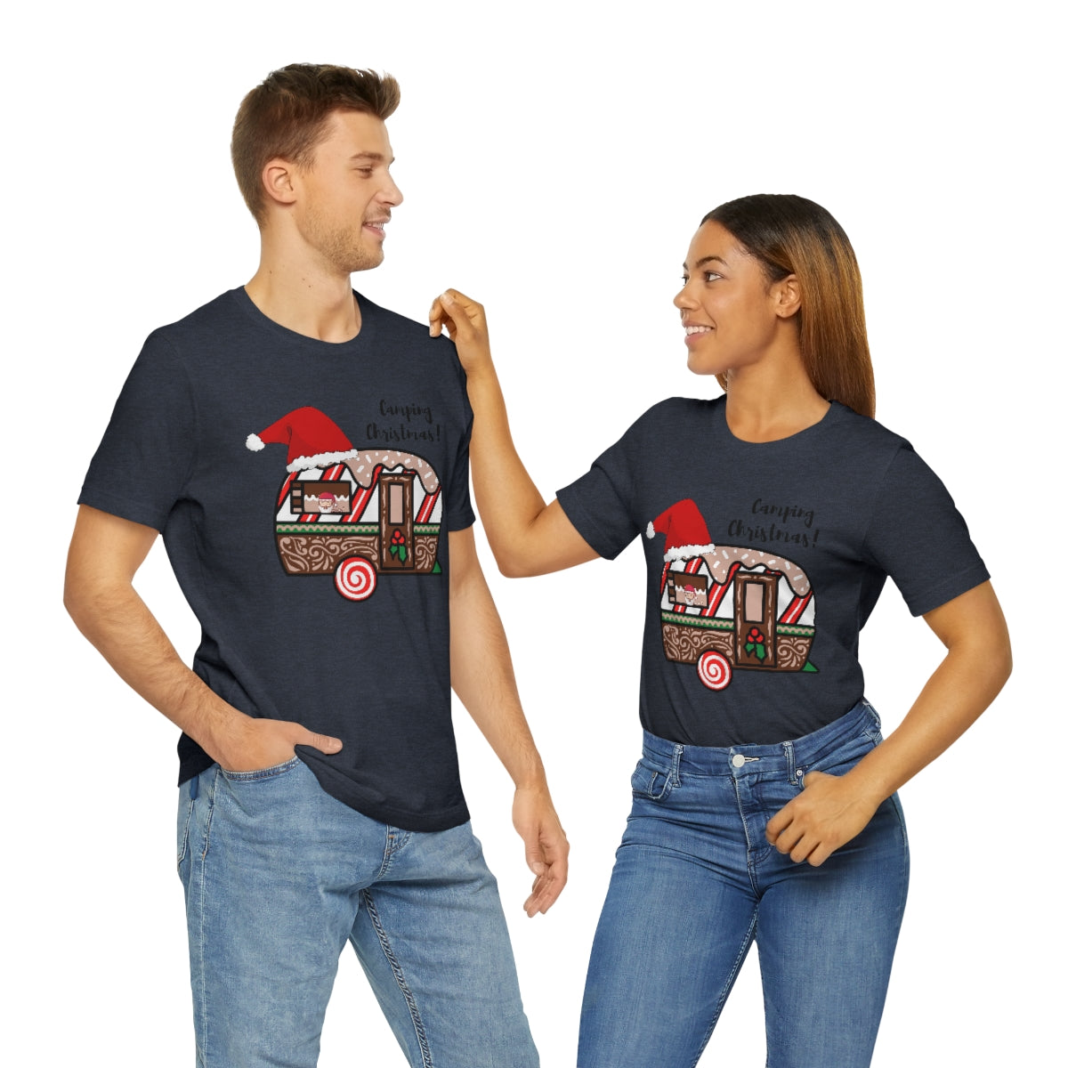 Camping Christmas Unisex Jersey Short Sleeve Tee