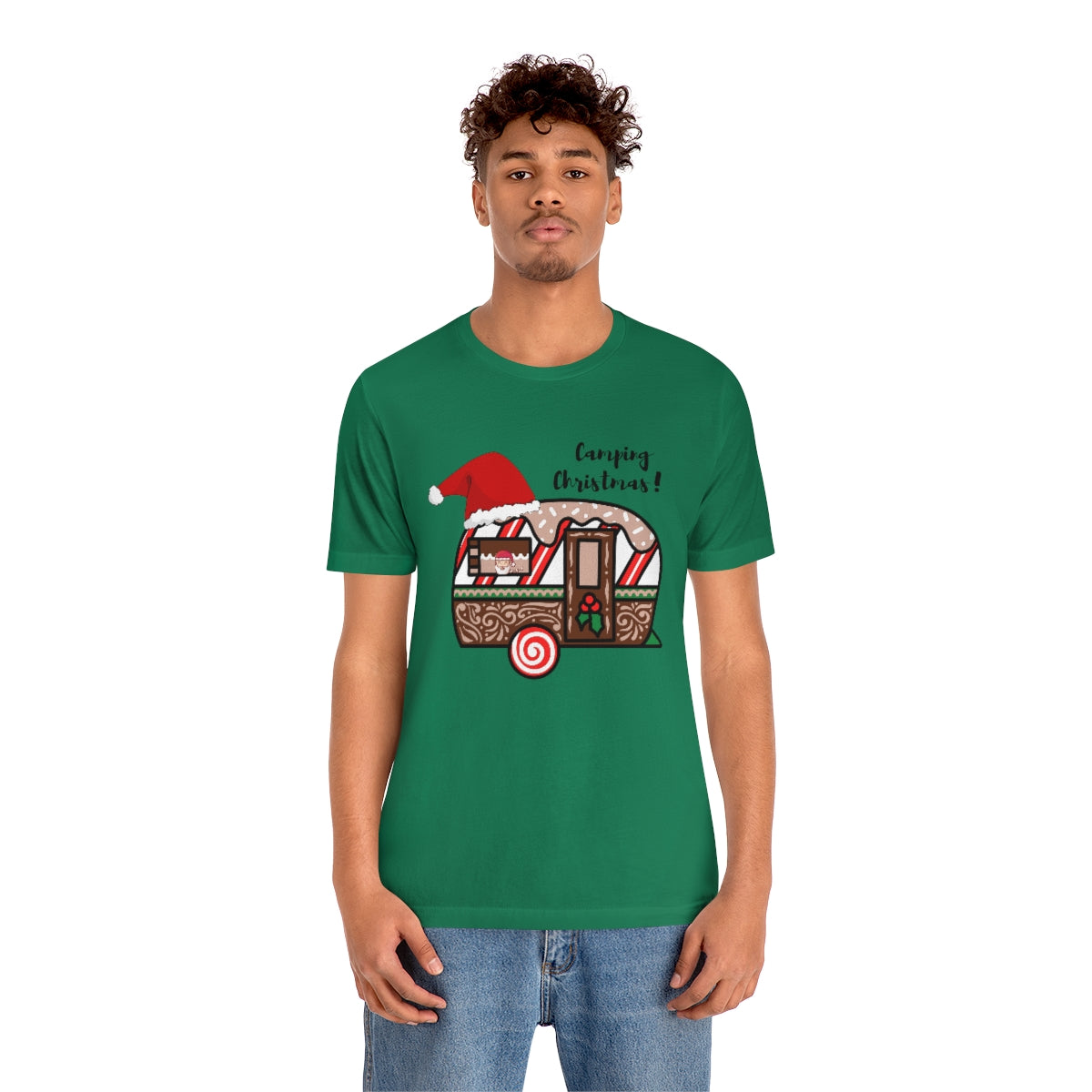 Camping Christmas Unisex Jersey Short Sleeve Tee