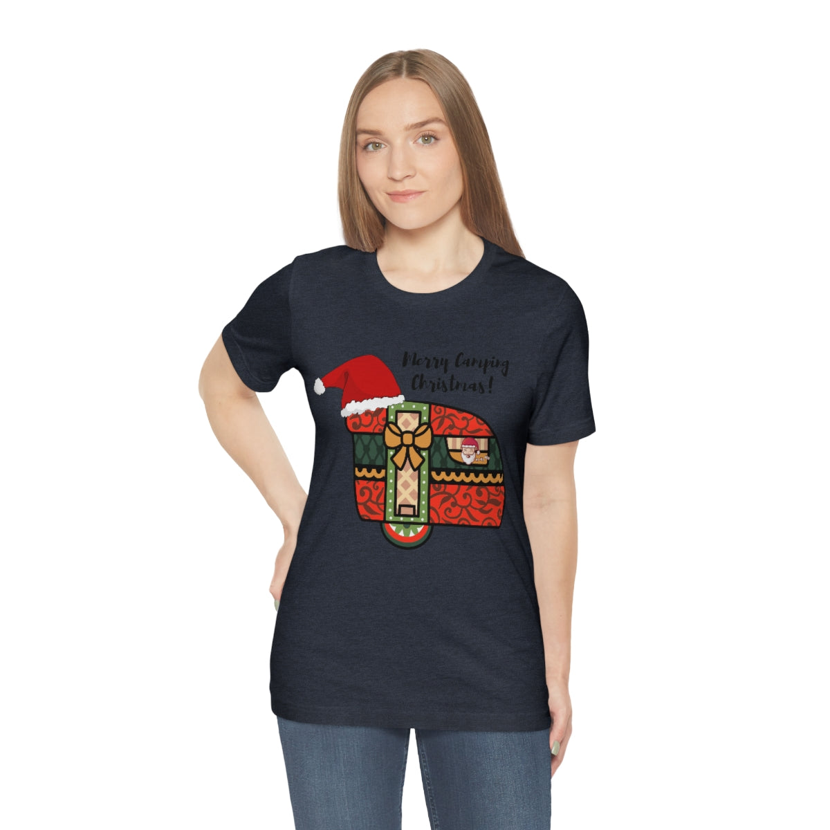 Merry Camping Christmas Unisex Jersey Short Sleeve Tee