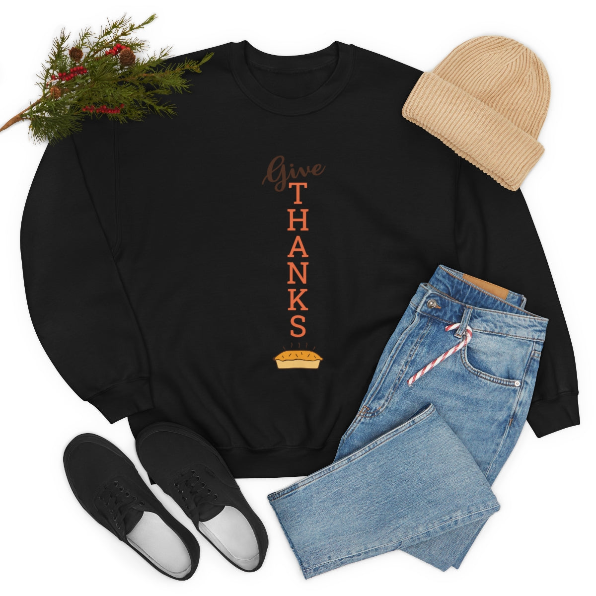 Give Thanks Unisex Heavy Blend™ Crewneck Sweatshirt