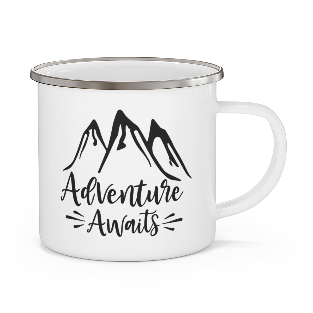 Adventure Awaits Enamel Camping Mug