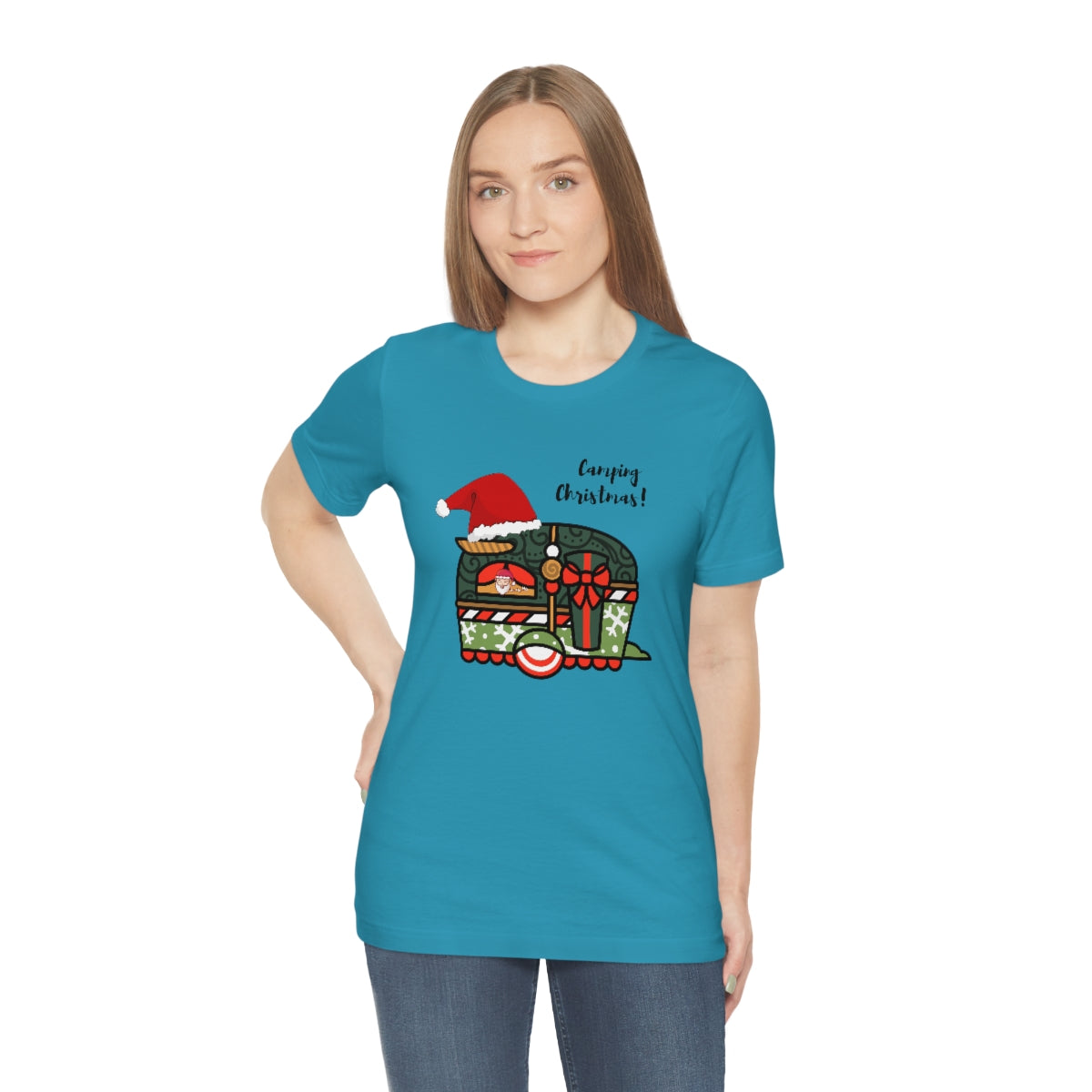 Camping Christmas Unisex Jersey Short Sleeve Tee