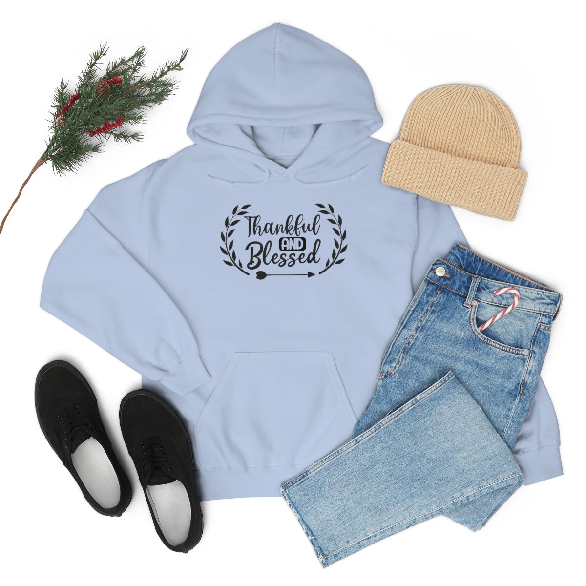 Thankful and Blessed Unisex Heavy Blend™ Hooded Sweatshirt