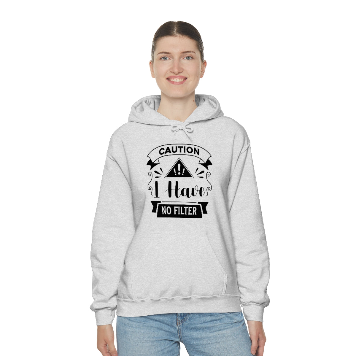 Caution I Have No Filter Unisex Heavy Blend™ Hooded Sweatshirt