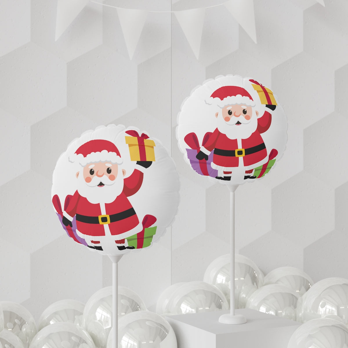 Santa Claus Christmas Balloons (Round ), 11"