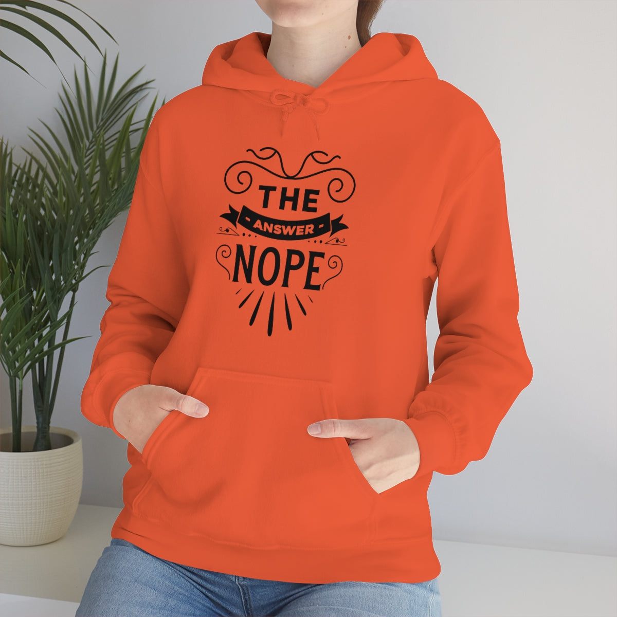 The Answer Nope Unisex Heavy Blend™ Hooded Sweatshirt