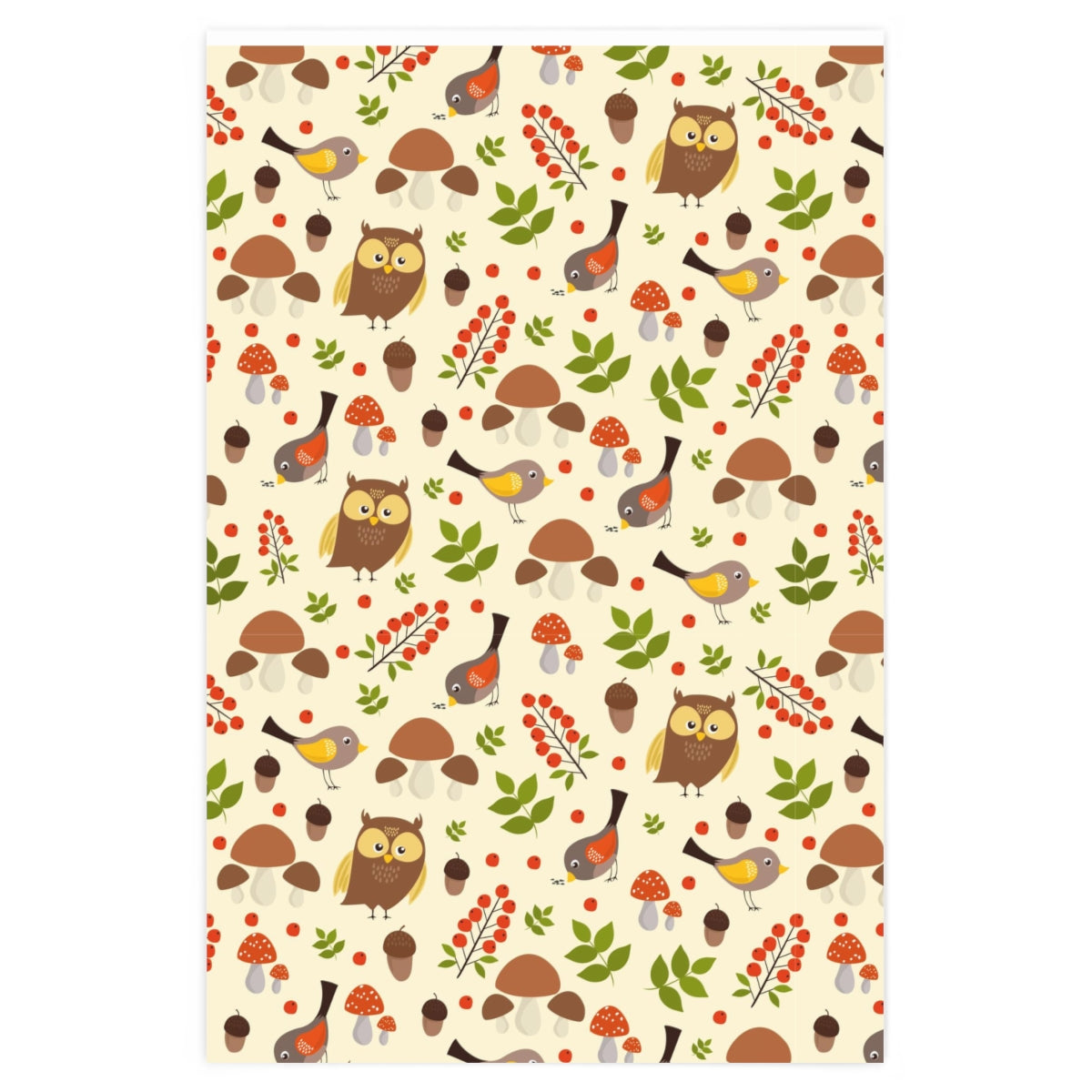 Owls & Birds Happy Birthday Wrapping Paper