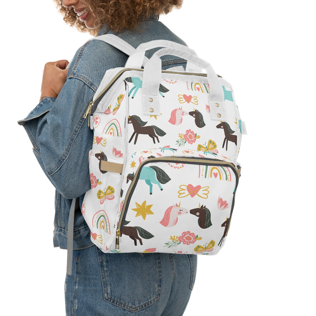 Unicorns & Rainbows Multifunctional Diaper Backpack