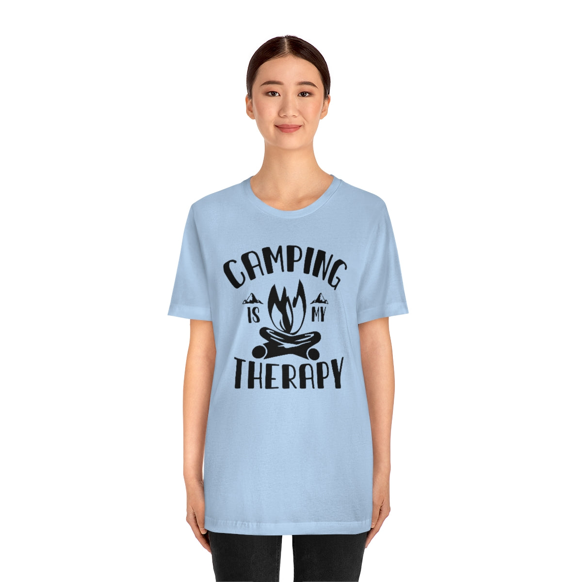 Camping is My Therapy Unisex Jersey Short Sleeve Tee