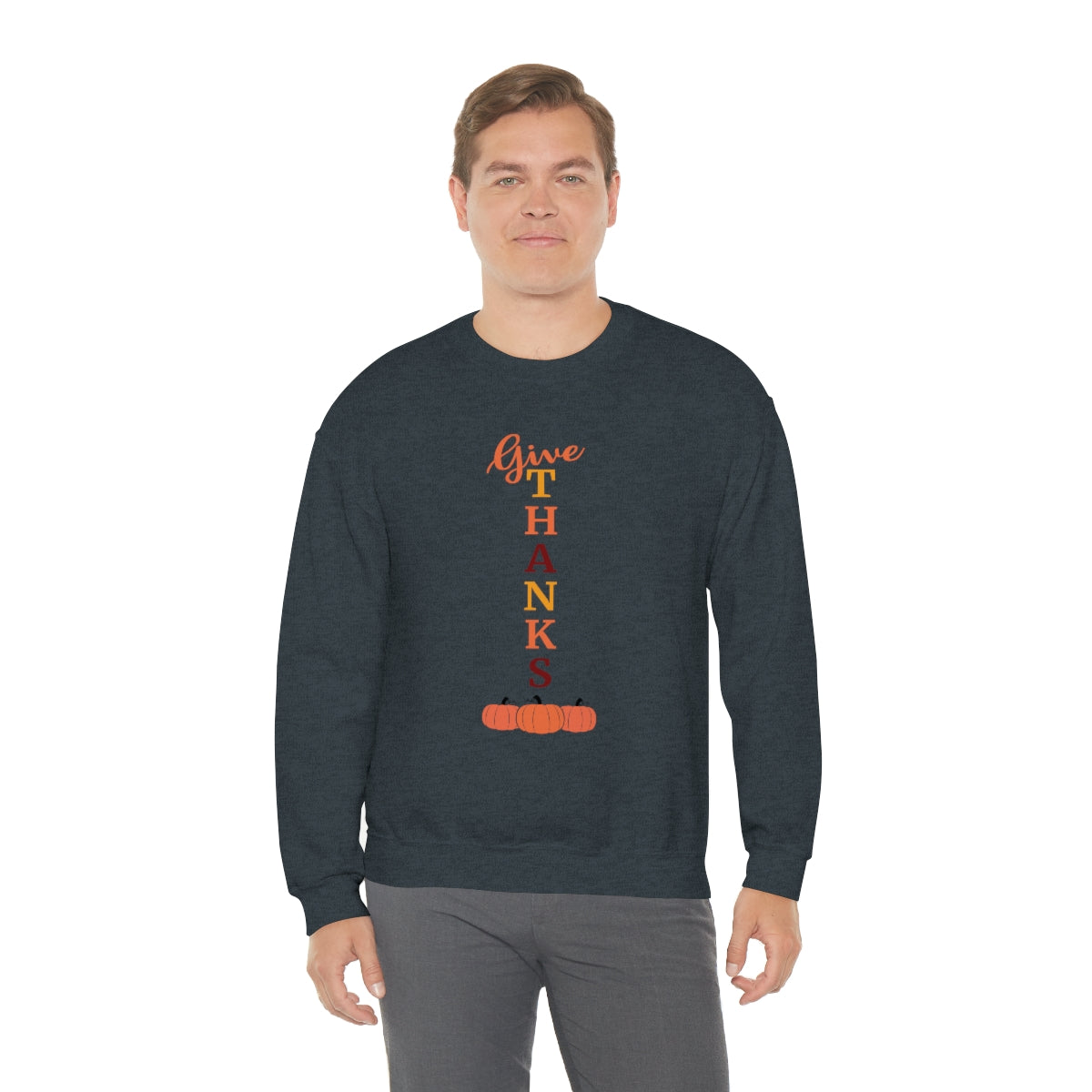 Give Thanks Unisex Heavy Blend™ Crewneck Sweatshirt