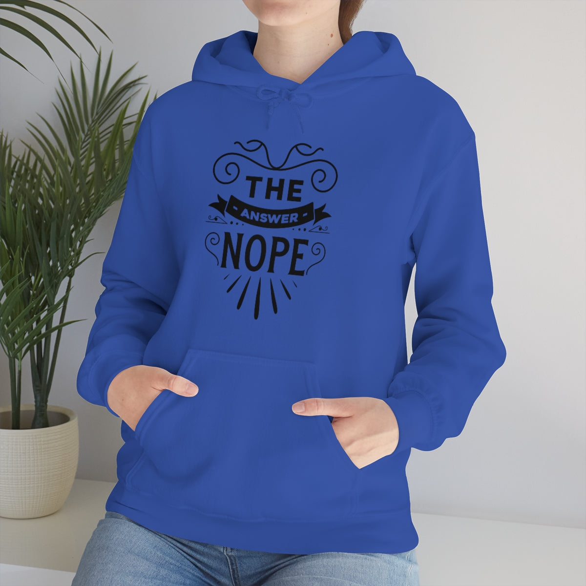 The Answer Nope Unisex Heavy Blend™ Hooded Sweatshirt