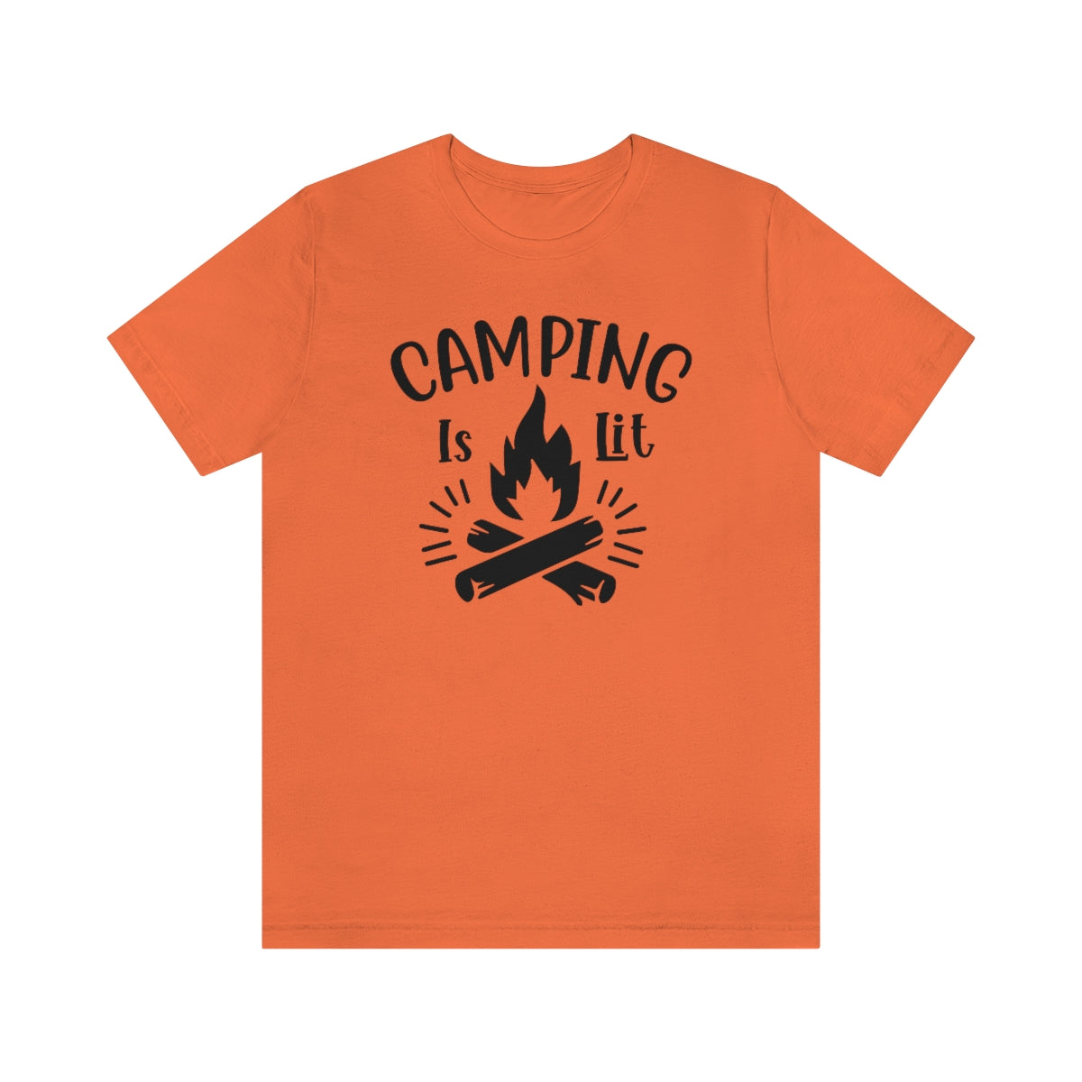 Camping is Lit Unisex Jersey Short Sleeve Tee