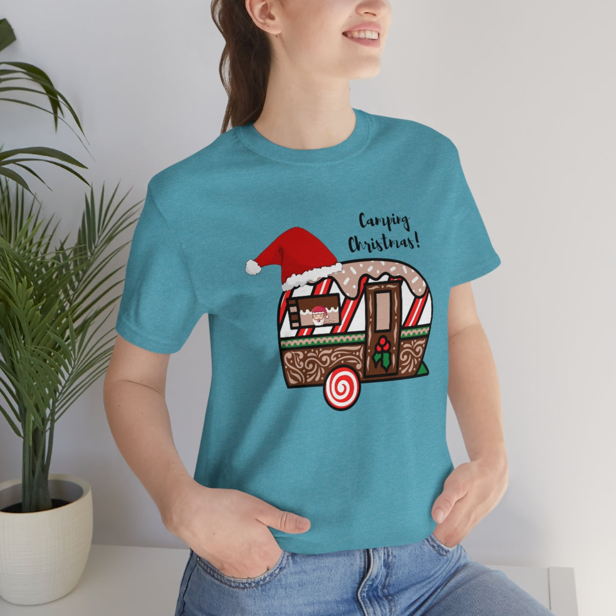 Camping Christmas Unisex Jersey Short Sleeve Tee