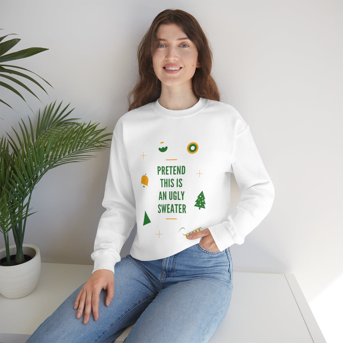 Pretend This is An Ugly Sweater Unisex Heavy Blend™ Crewneck Sweatshirt