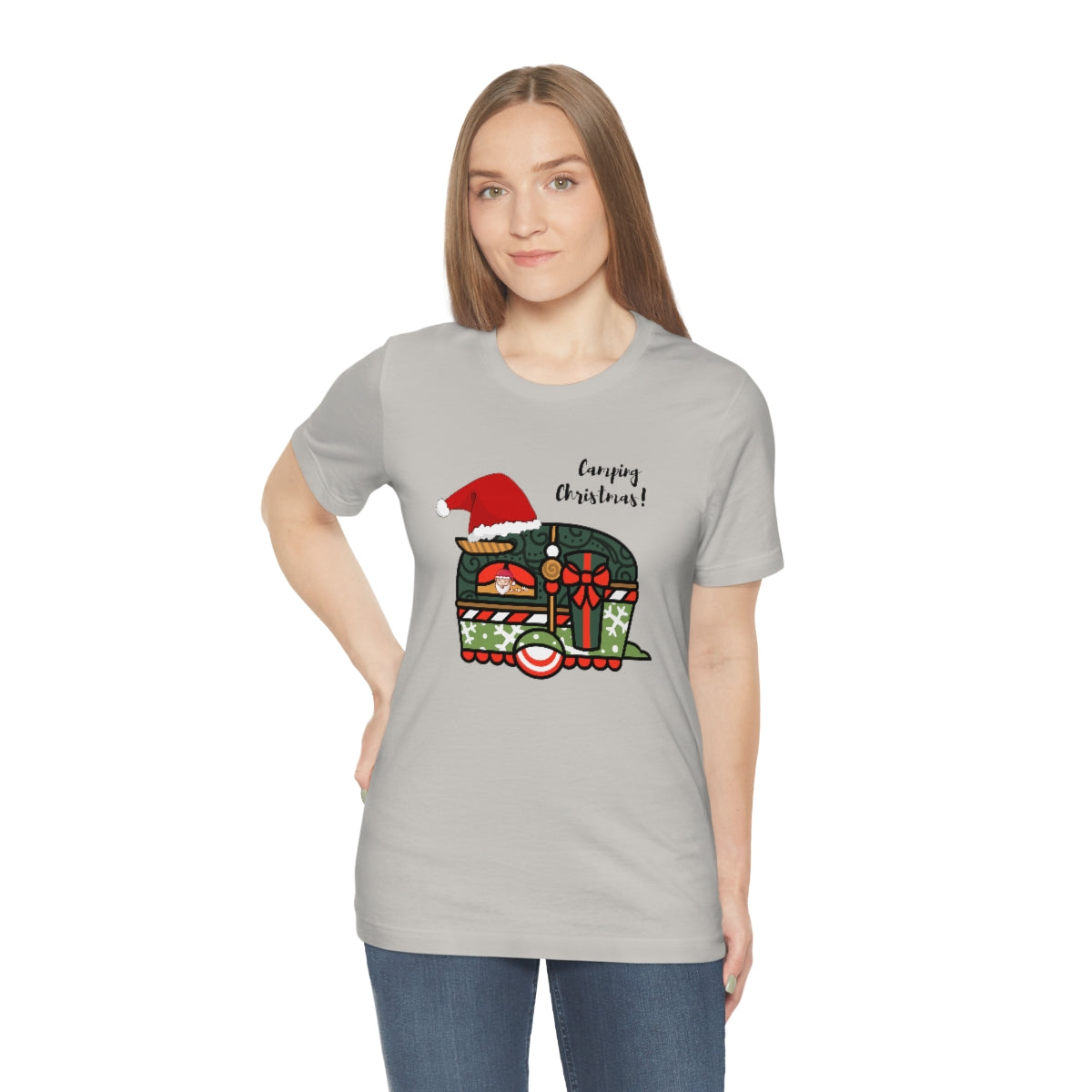 Camping Christmas Unisex Jersey Short Sleeve Tee