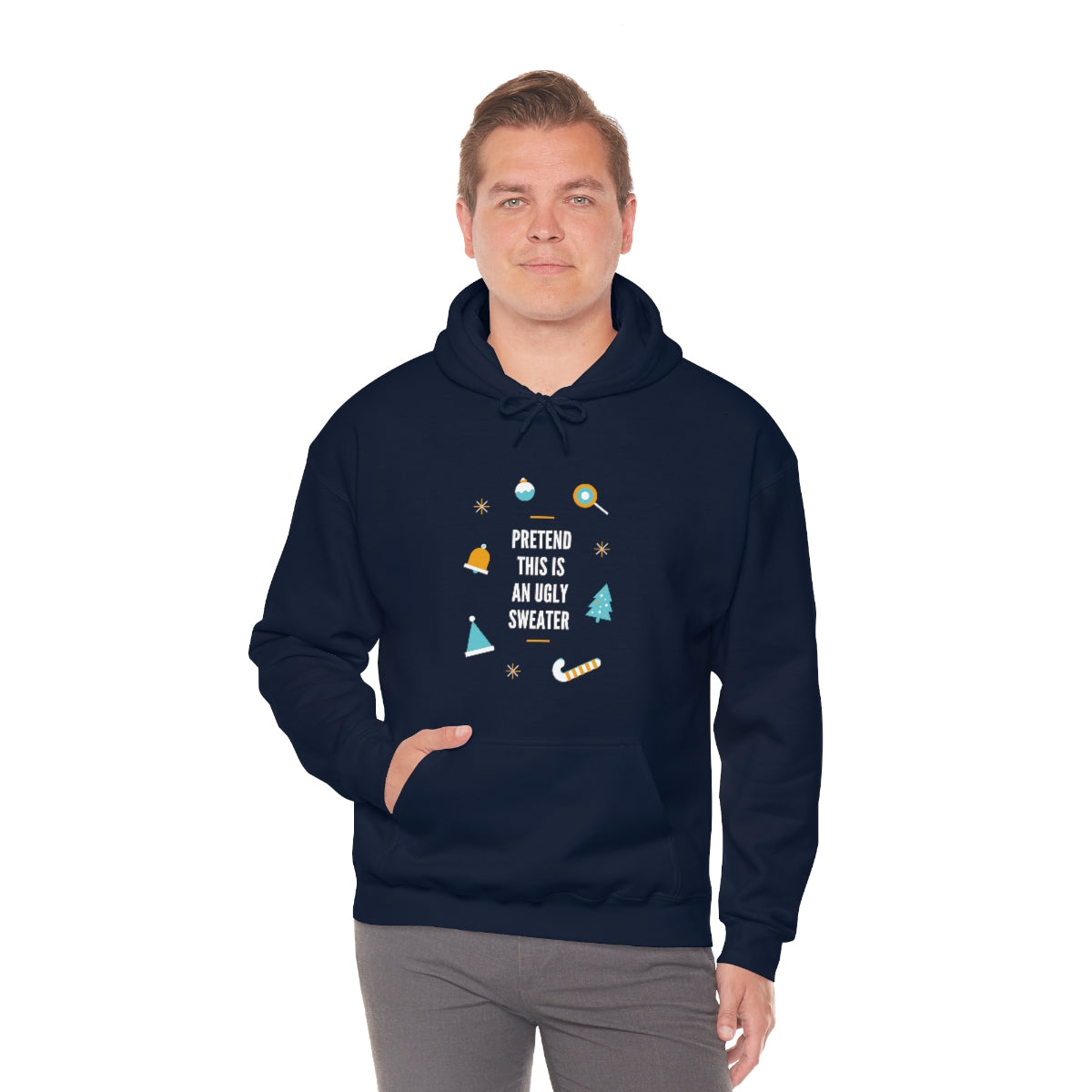 Pretend This is an Ugly Sweater Unisex Heavy Blend™ Hooded Sweatshirt