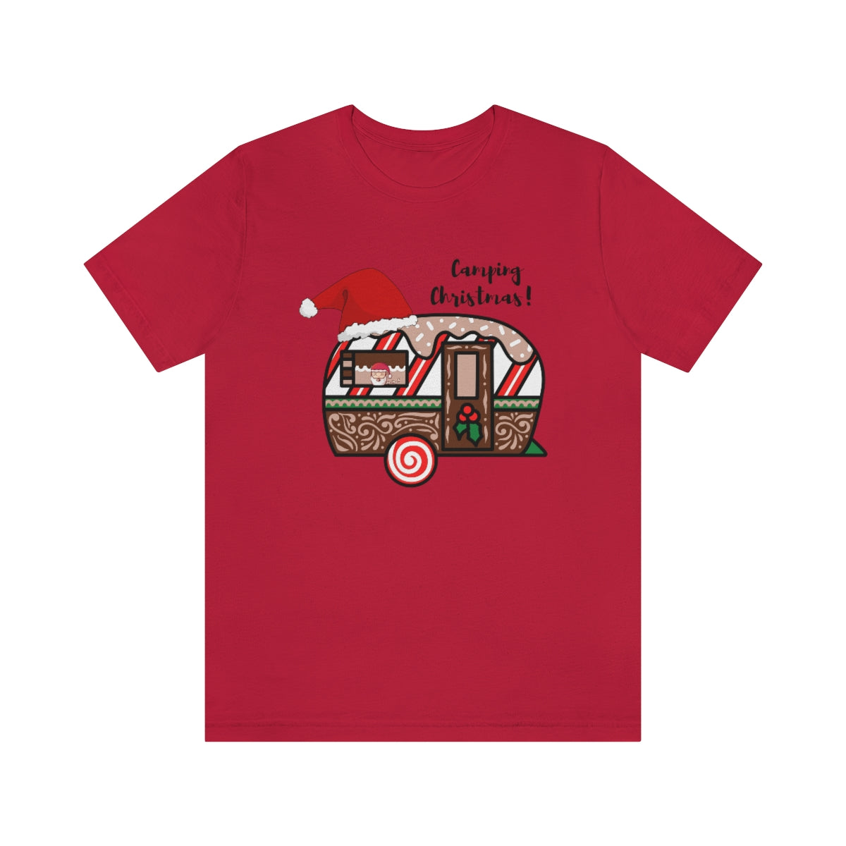 Camping Christmas Unisex Jersey Short Sleeve Tee