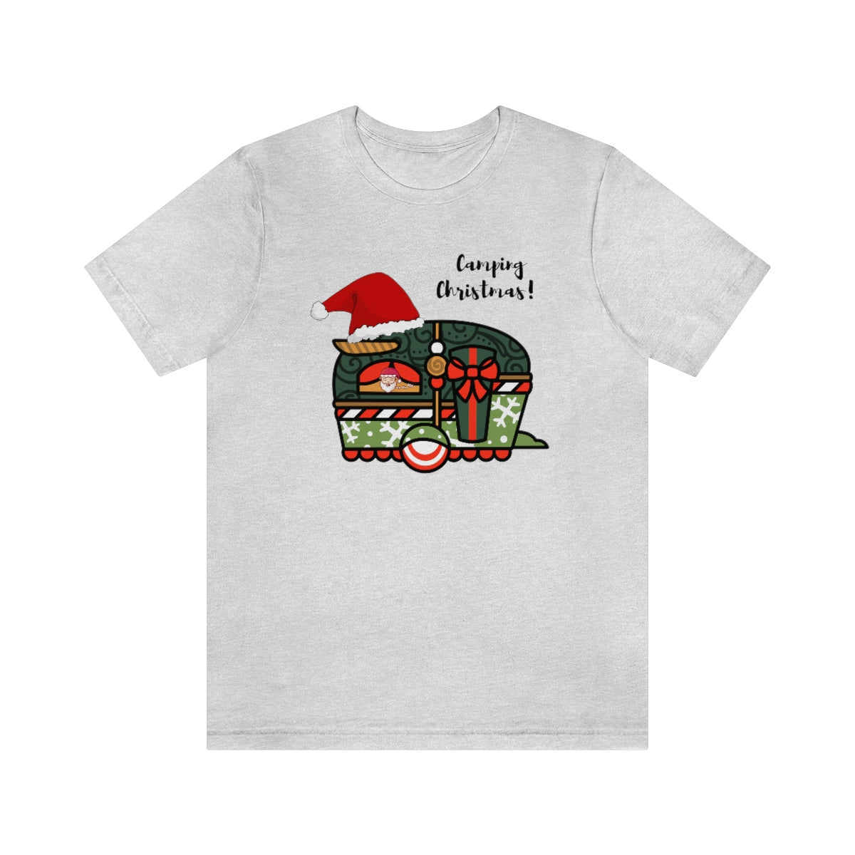 Camping Christmas Unisex Jersey Short Sleeve Tee