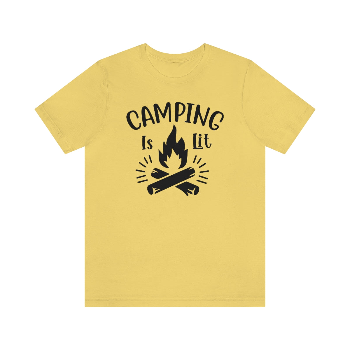 Camping is Lit Unisex Jersey Short Sleeve Tee