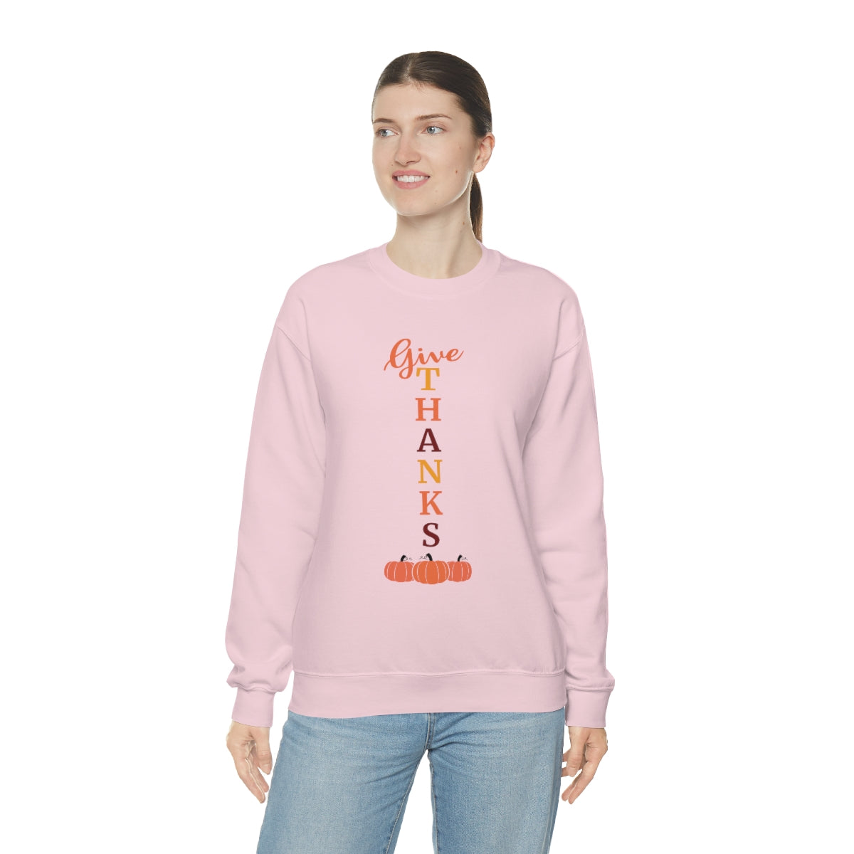 Give Thanks Unisex Heavy Blend™ Crewneck Sweatshirt