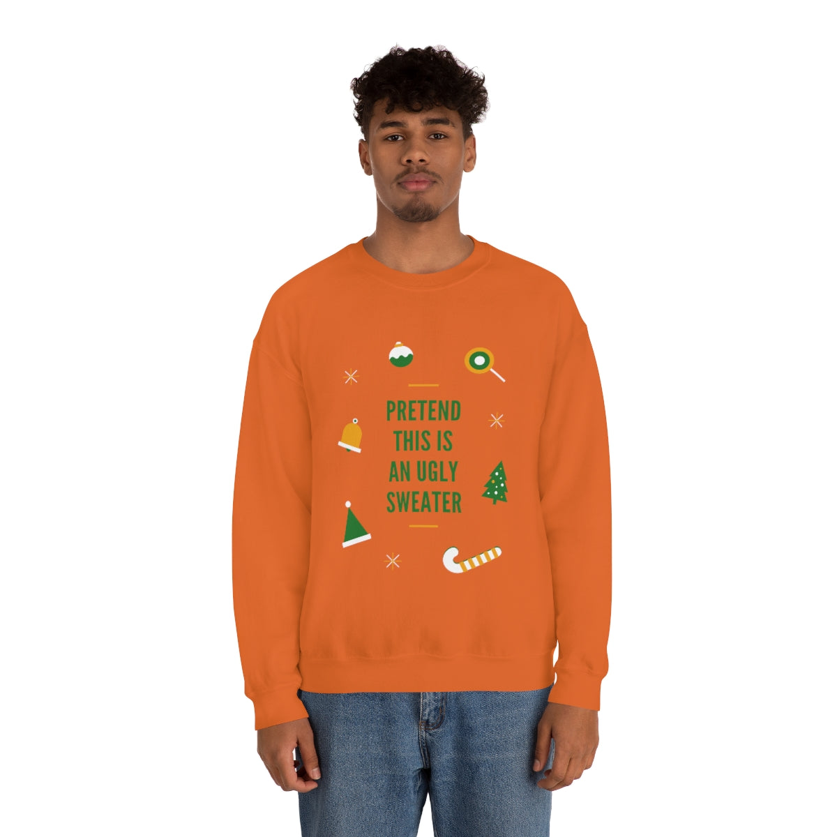 Pretend This is An Ugly Sweater Unisex Heavy Blend™ Crewneck Sweatshirt