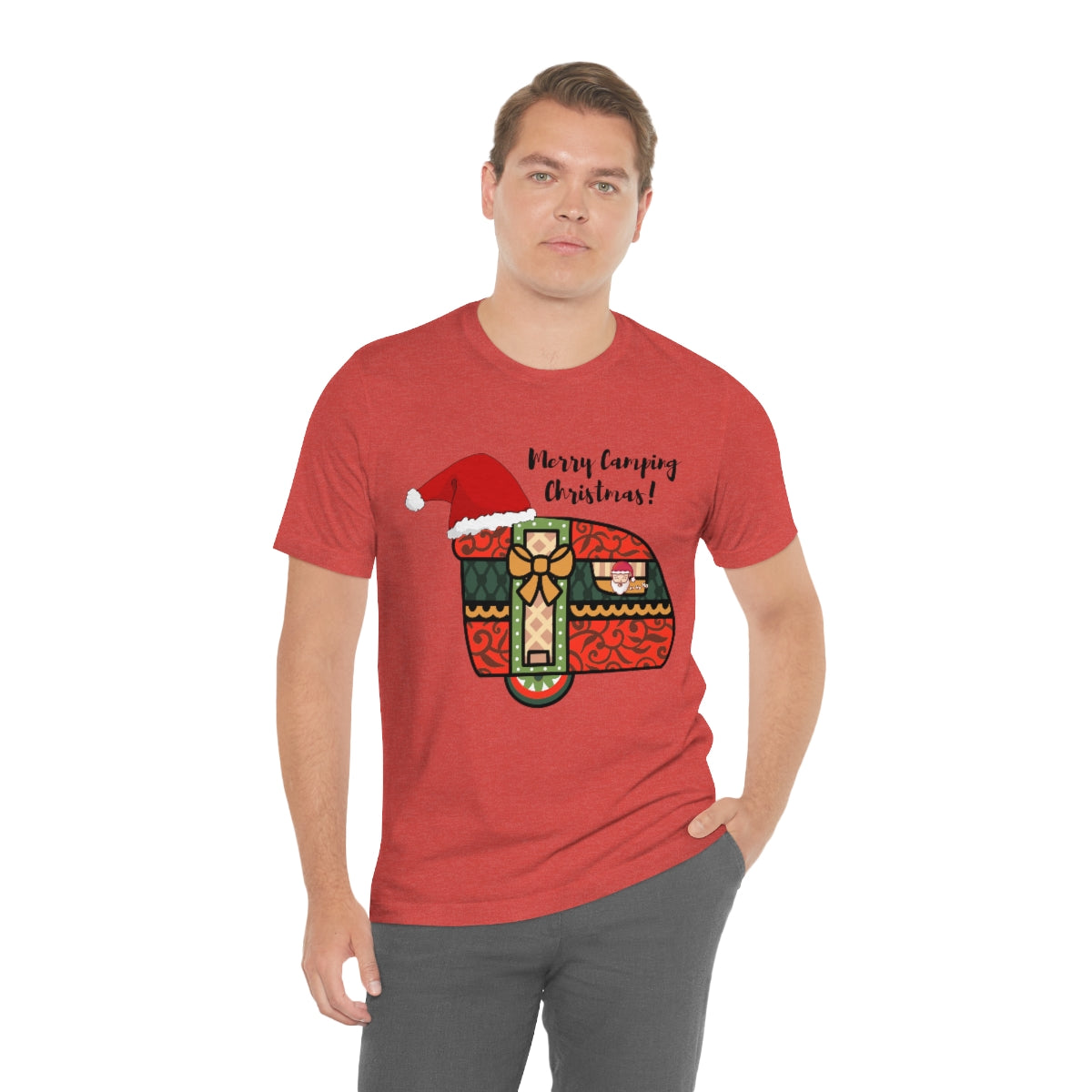 Merry Camping Christmas Unisex Jersey Short Sleeve Tee