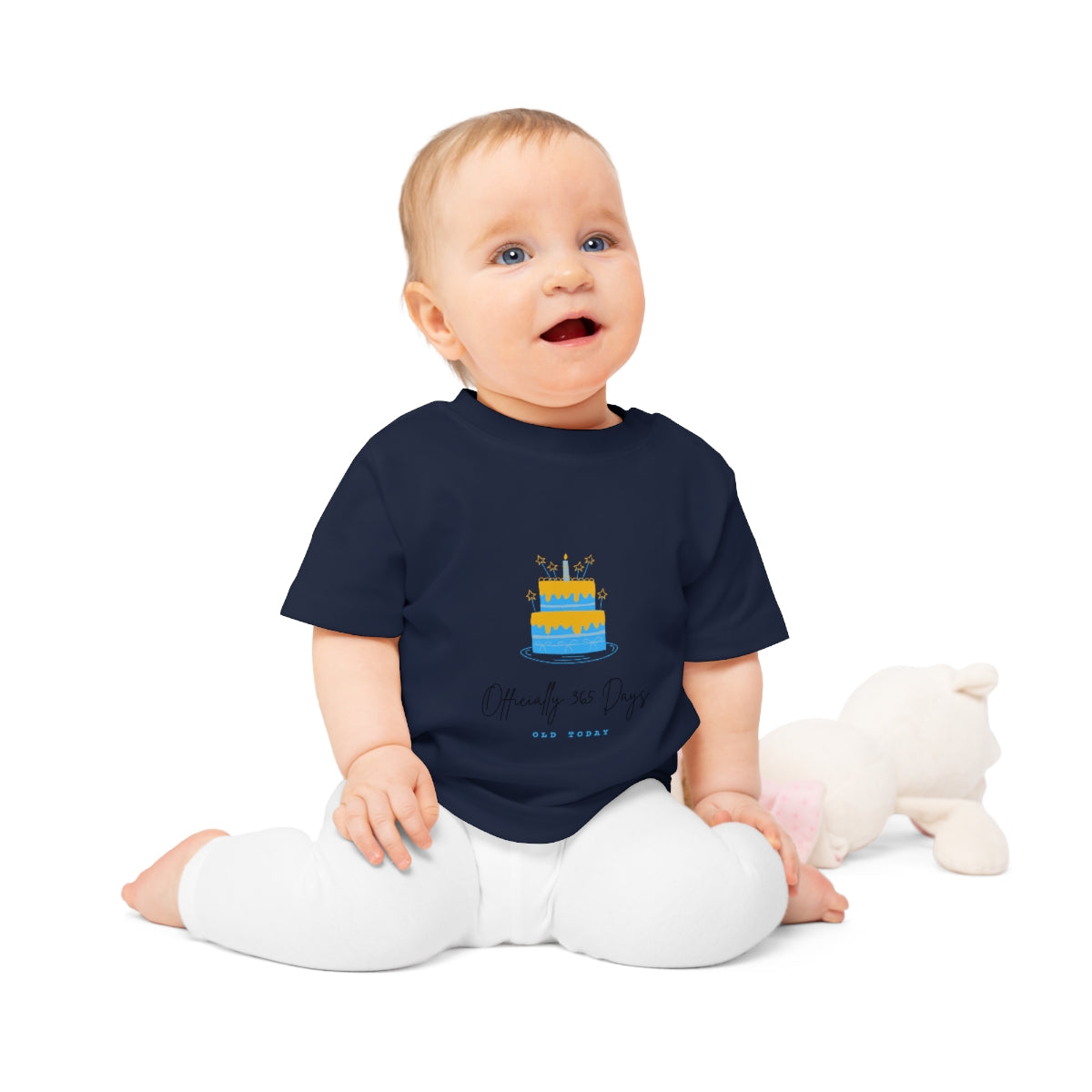 Officially 365 days old today (Blue) Happy Birthday Baby T-Shirt