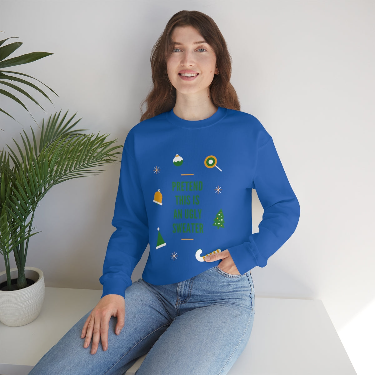 Pretend This is An Ugly Sweater Unisex Heavy Blend™ Crewneck Sweatshirt