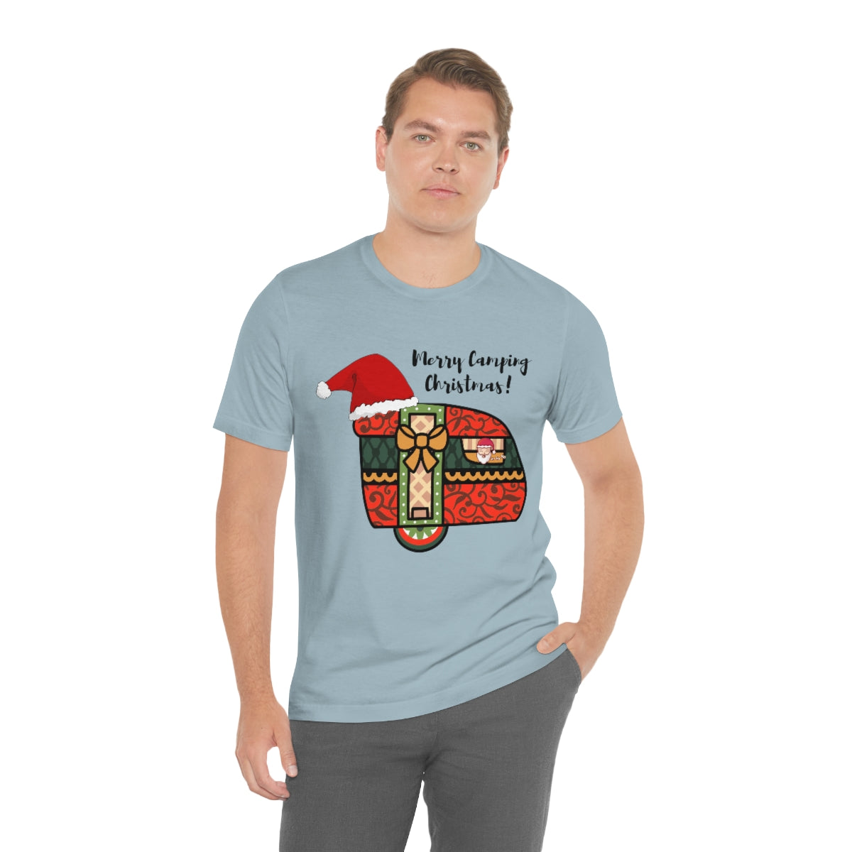 Merry Camping Christmas Unisex Jersey Short Sleeve Tee