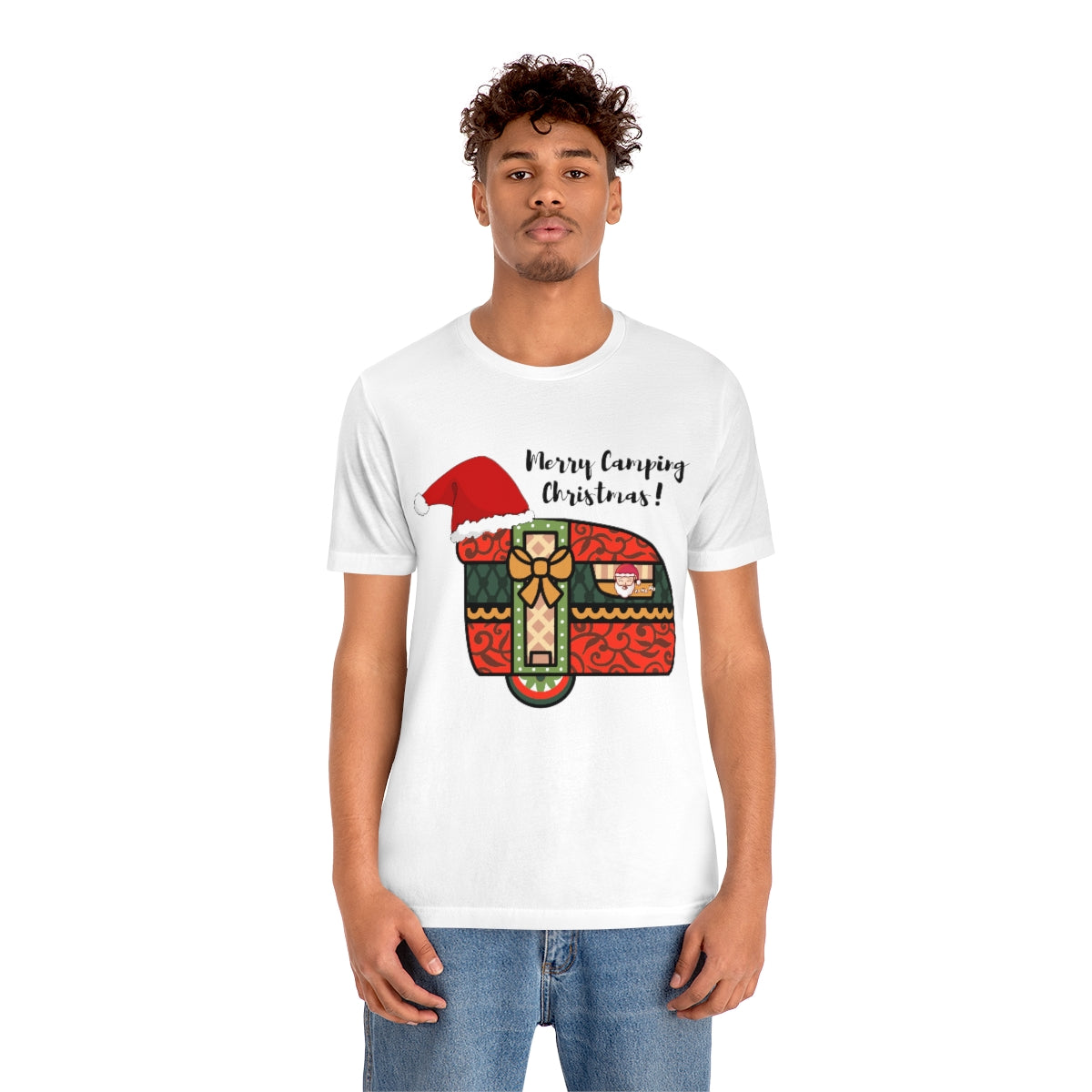 Merry Camping Christmas Unisex Jersey Short Sleeve Tee