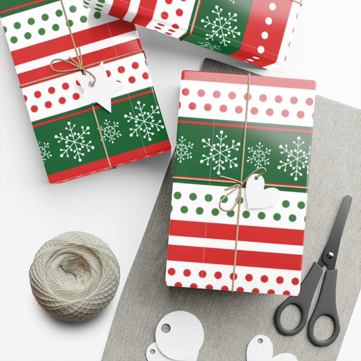 Snowflakes Christmas Gift Wrap Papers