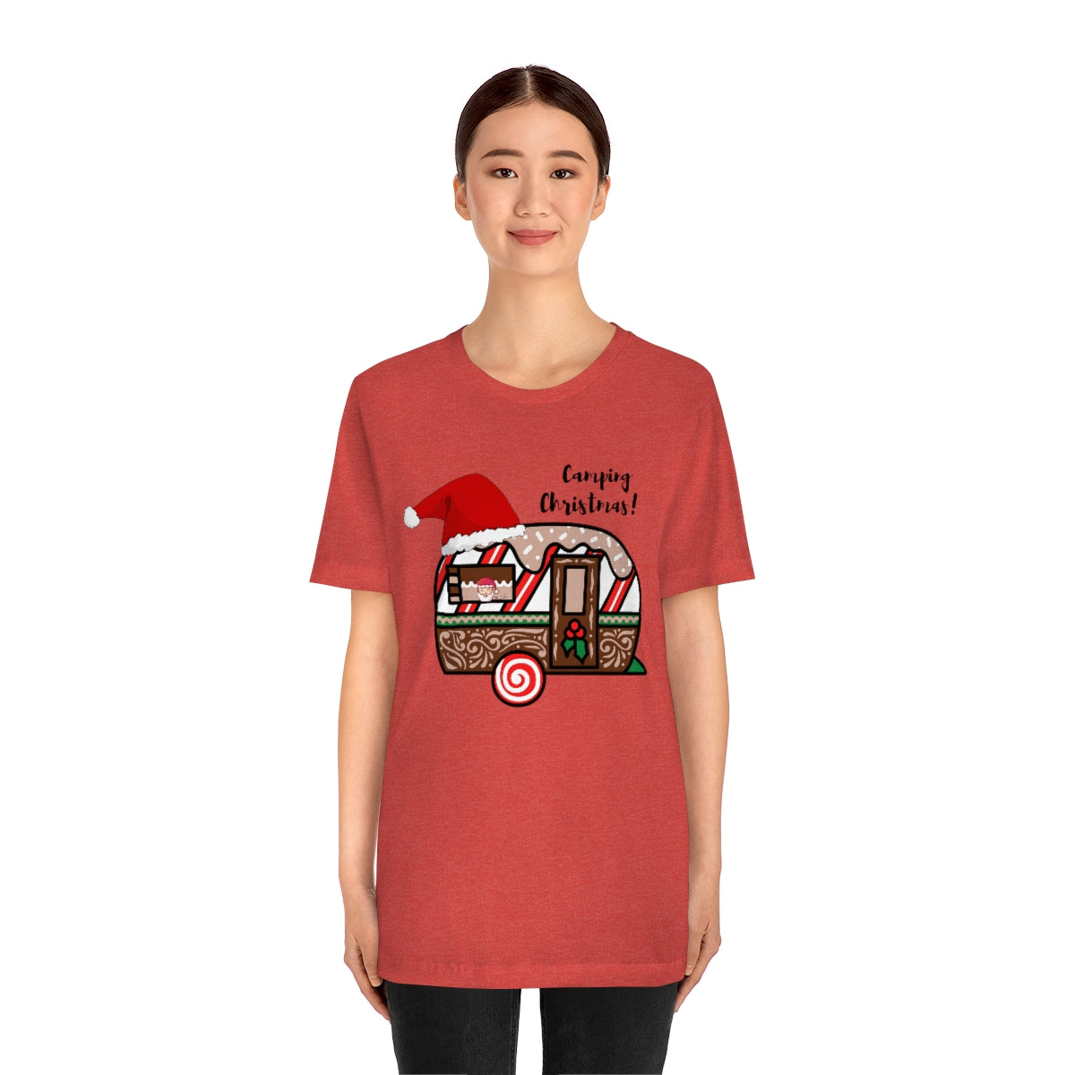 Camping Christmas Unisex Jersey Short Sleeve Tee