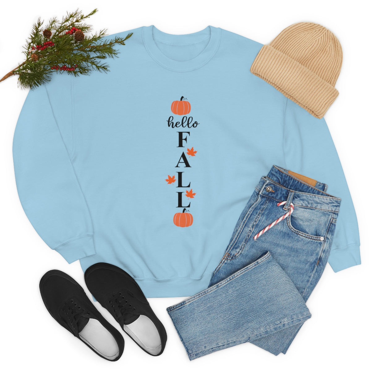 Hello Fall Unisex Heavy Blend™ Crewneck Sweatshirt